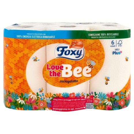 Foxy Love the Bee asciugatutto 6 pz